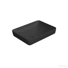 Bathroom and toilet fitting: Pura 50 Rectangular Inset Basin Matt Black