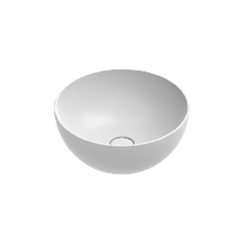 Sfera 42 Round Vessel Basin Matt White