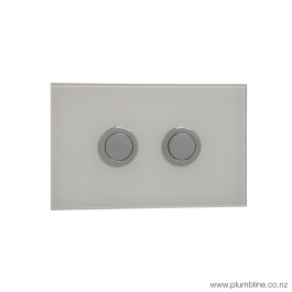 Mod Flush Panel White Glass/Chrome