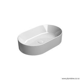 Bathroom and toilet fitting: Kube X 60 Pill Vessel Basin White Plumbline NZ