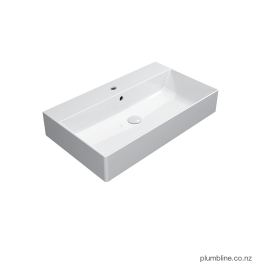 Kube X 80 Basin White Plumbline NZ