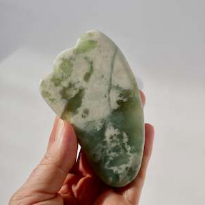 Gua Sha Massage Tool in Milk Jade