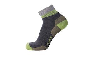 Footwear: Point6 Merino Hiking Block Stripe Light Mini Crew Sock