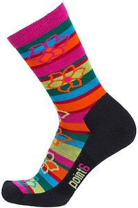 Point6 Merino Bolivian Stripe Extra Light 3/4 Crew Socks