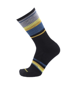 Footwear: Point6 Stripe Block Light Crew Socks