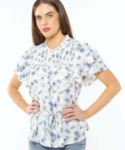 Clothing: Seeking Lola Proud Top - Blue Sketch