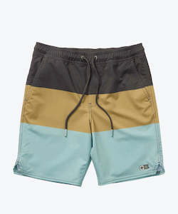 Clothing: Salty Crew Wayfinder Elastic Boys Boardshorts - Mackerel