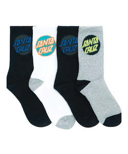 Clothing: Santa Cruz Other Dot Youth Socks 4Pk