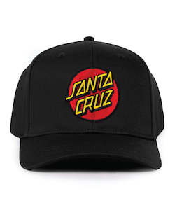 Santa Cruz Classic Dot Patch Stretch Fit Cap - Black