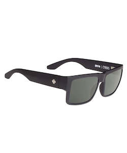 Clothing: Spy Cyrus Matte Black Happy Lens Grey Green Sunglasses