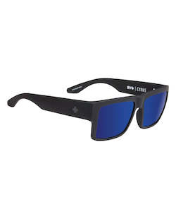 Spy Cyrus Soft Matte Black Happy Lens Bronze W/Blue Spectra Sunglasses