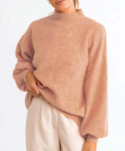 Rhythm Golden Age Knit Jumper - Washed Peach