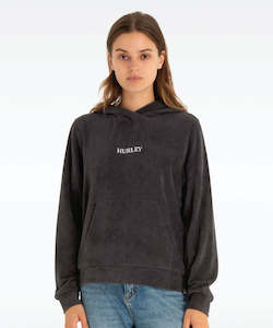 Clothing: Hurley Roy Womens Fleece Pullover Hoodie - Dark Stone Grey