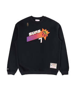 Clothing: Mitchell & Ness Suns Jersey Wordmark Crew - Fadded Black