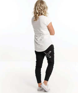 Home Lee Apartment Pants - Black w/ White X Outline