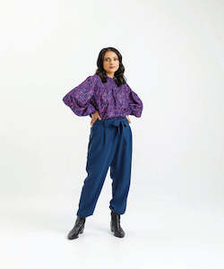 Home-Lee Billie Pants - Indigo Blue