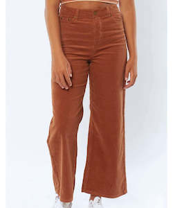 Sisstrevolution Poppy Woven Cord Pant - Henna