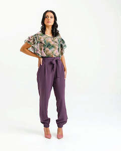 Home-Lee Billie Pants - Plum