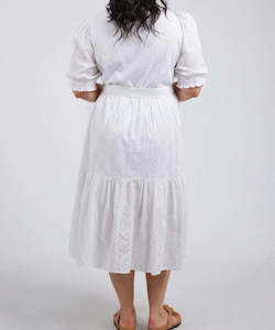 Clothing: Elm Ottilie Broderie Dress - White