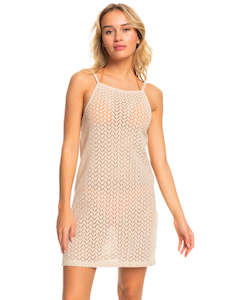 Roxy Love On The Weekend Beach Crochet Dress - Tapioca