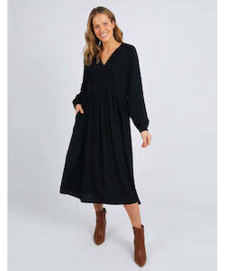 Elm Lottie Midi Dress - Black