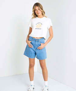 Clothing: Rhythm Escape Denim Short - Washed Blue