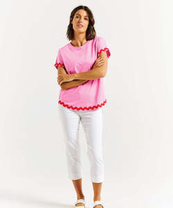 Clothing: Betty Basic Sunny Tee - Red/Pink