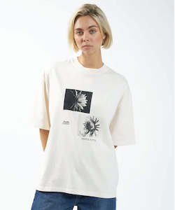 Clothing: Thrills Dark Lily Oversized Tee - Heritage White