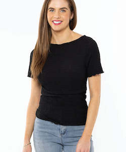 Seeking Lola Maisie Top - Black