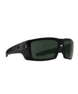 Spy Rebar ANSI Matte Black Happy Lens Gray Green Sunglasses