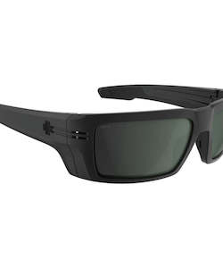 Spy Rebar SE ANSI Matte Black Happy Lens Gray Green Sunglasses