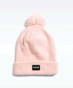 Hurley One And Only Womens Pom Pom Beanie - Rock Salt