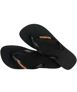 Havaianas Logo Filete 9456 - Black/Black/Begonia Orange