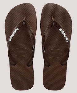 Clothing: Havaianas Logo Filete Jandal - Dark Brown