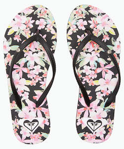 Roxy Womens Bermuda Print Sandals - Black/Purple