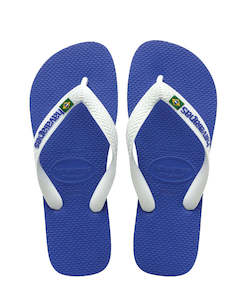 Clothing: Havaianas Brazil Logo Jandals - Marine Blue