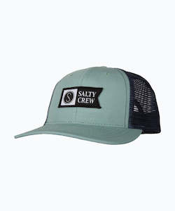 Clothing: Salty Crew Pinnacle Boys Retro Trucker - Sage / Navy