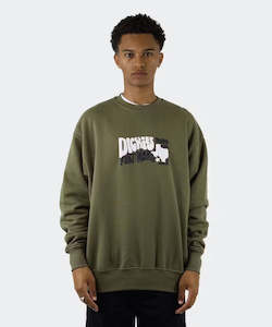 Clothing: Dickies - Poster Drop Shoulder Crew  - Dark Khaki