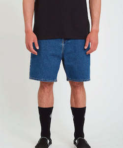 Volcom Billow Denim Shorts - Oliver Mid Blue