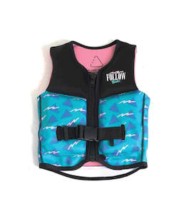 Follow Grommy JR Vest - Black/Teal