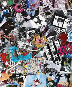 Clothing: Powell Peralta - Animal Chin Collage White Griptape 10.5"