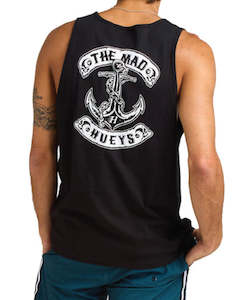 Clothing: The Mad Hueys Skull Anchor Tank - Black