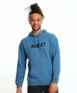 Clothing: Hurley Fastlane Solid Mens Pull Over Fleece - Medium Blue