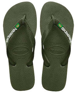 Havaianas Brazil Logo Jandals - Moss / Moss