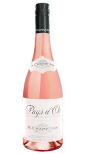 Wine and spirit merchandising: Chapoutier Pays D'oc Rose 2023