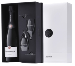 Taittinger Brut Gift Pack With 2 Flutes