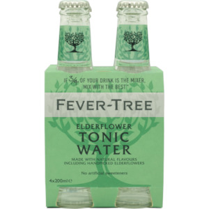 Wine and spirit merchandising: Fever Tree Elderflower Tonic 4pck