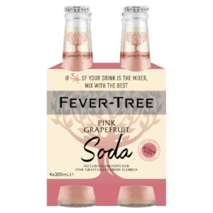 Fever Tree Pink Grapefruit Soda 4pack