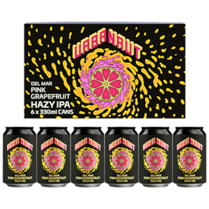 Urbanaut Del Mar Pink Grapefruit Hazy IPA 6 Pack