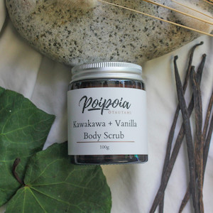 Kawakawa + Vanilla Body Scrub - 100g Poipoia Ōtautahi